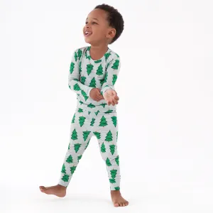 2-Piece Infant & Toddler Spruce Buttery Soft Viscose Made from Eucalyptus Snug Fit Holiday Pajamas