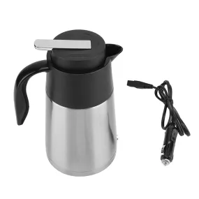 12V 1300ml Stainless Steel Car Truck Travel Electric Kettle Pot Heated Water Cup