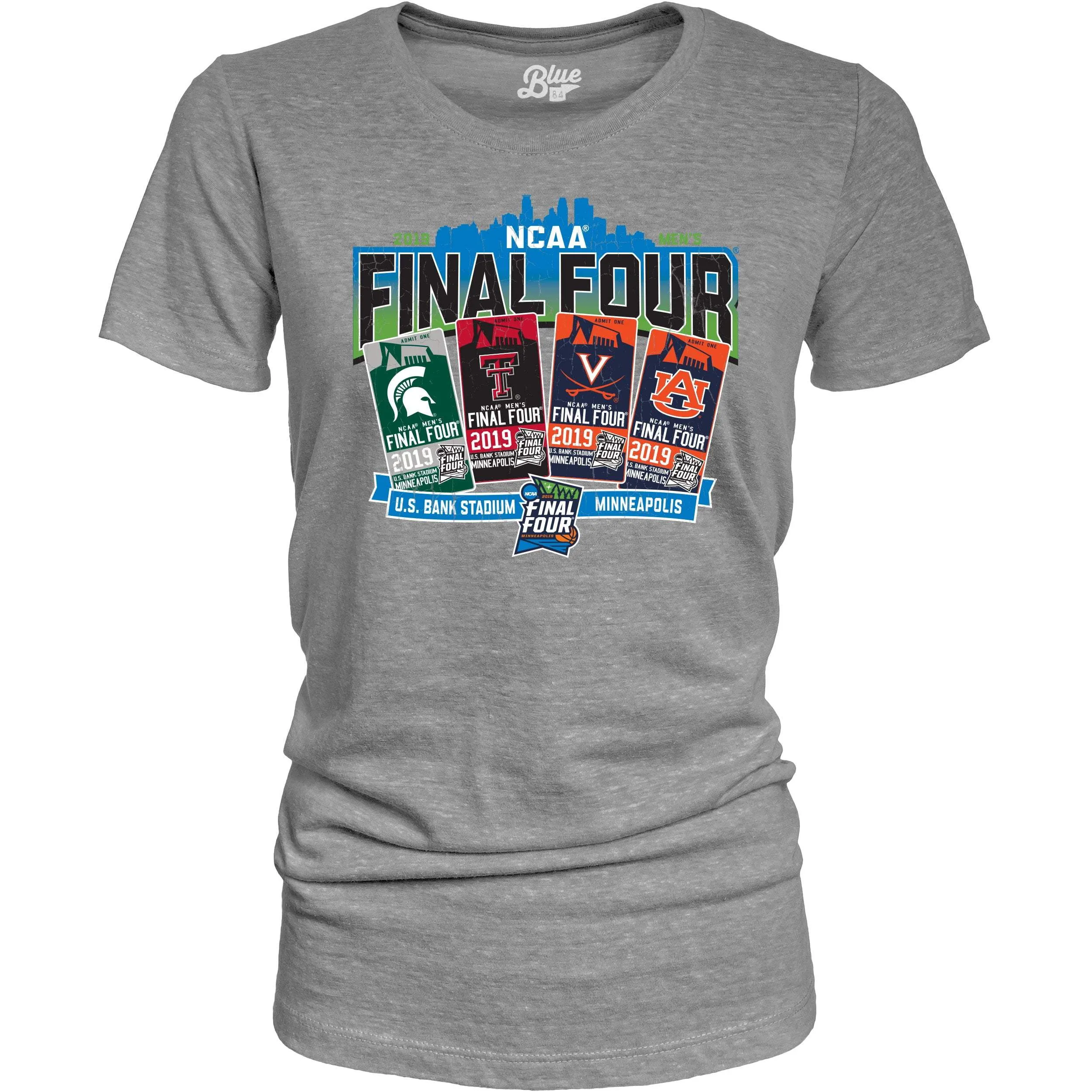 2019 Final Four Team Logos March Madness Minneapolis WOMEN Ticket T-Shirt