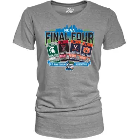 2019 Final Four Team Logos March Madness Minneapolis WOMEN Ticket T-Shirt