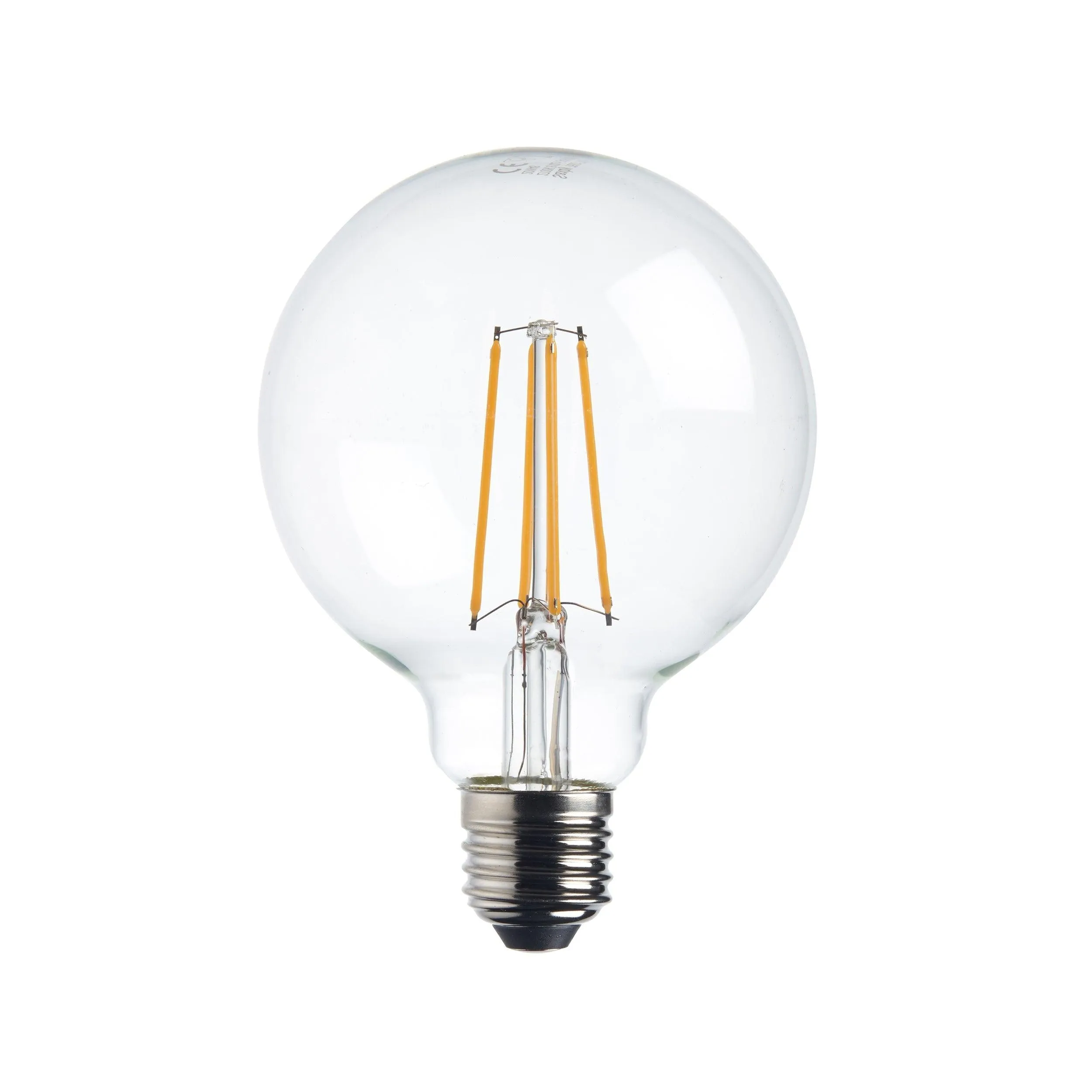 6 x E27 Warm White LED Filament Globe Light Bulb Dimmable 7W