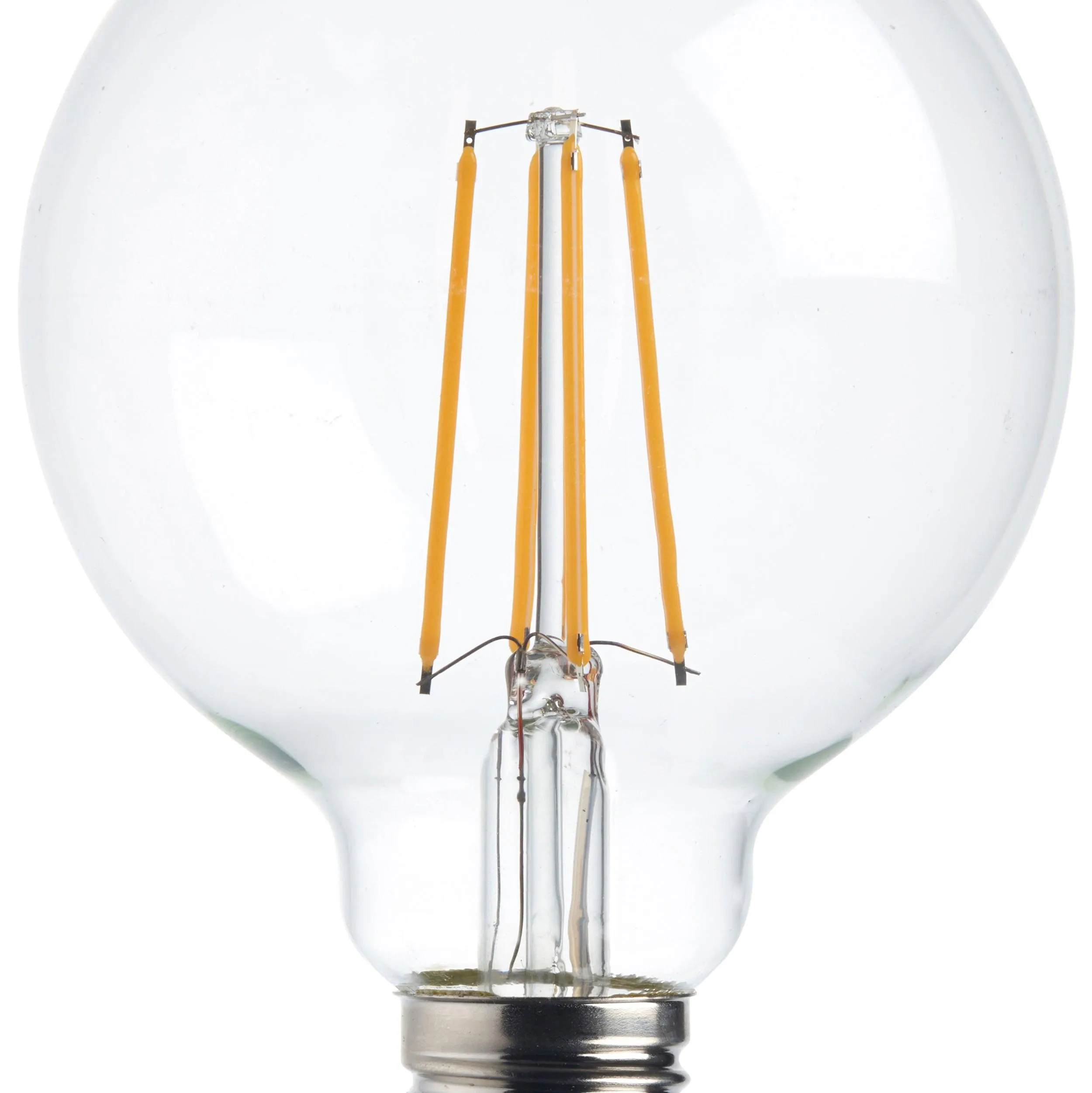 6 x E27 Warm White LED Filament Globe Light Bulb Dimmable 7W