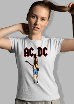 AC-DC Music Women half sleeve T-shirt