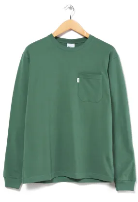 Adsum Men's Long Sleeved Pocket T-Shirt - Oakland Green