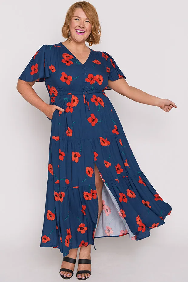 Alexia Red Poppy Fields Maxi Dress