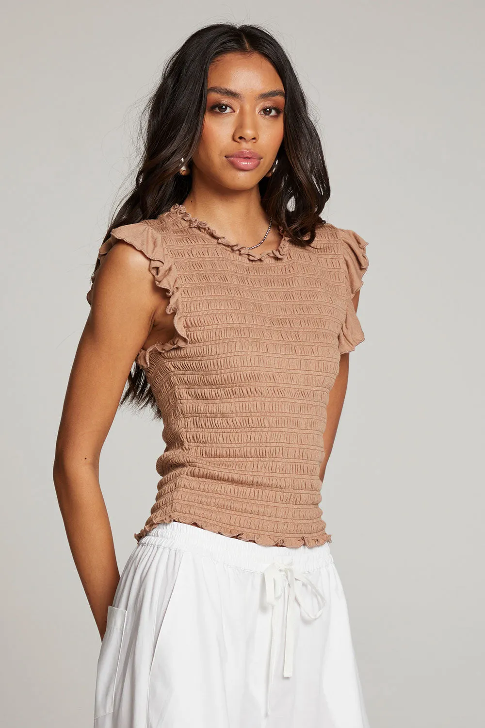 Ann Warm Taupe Blouse