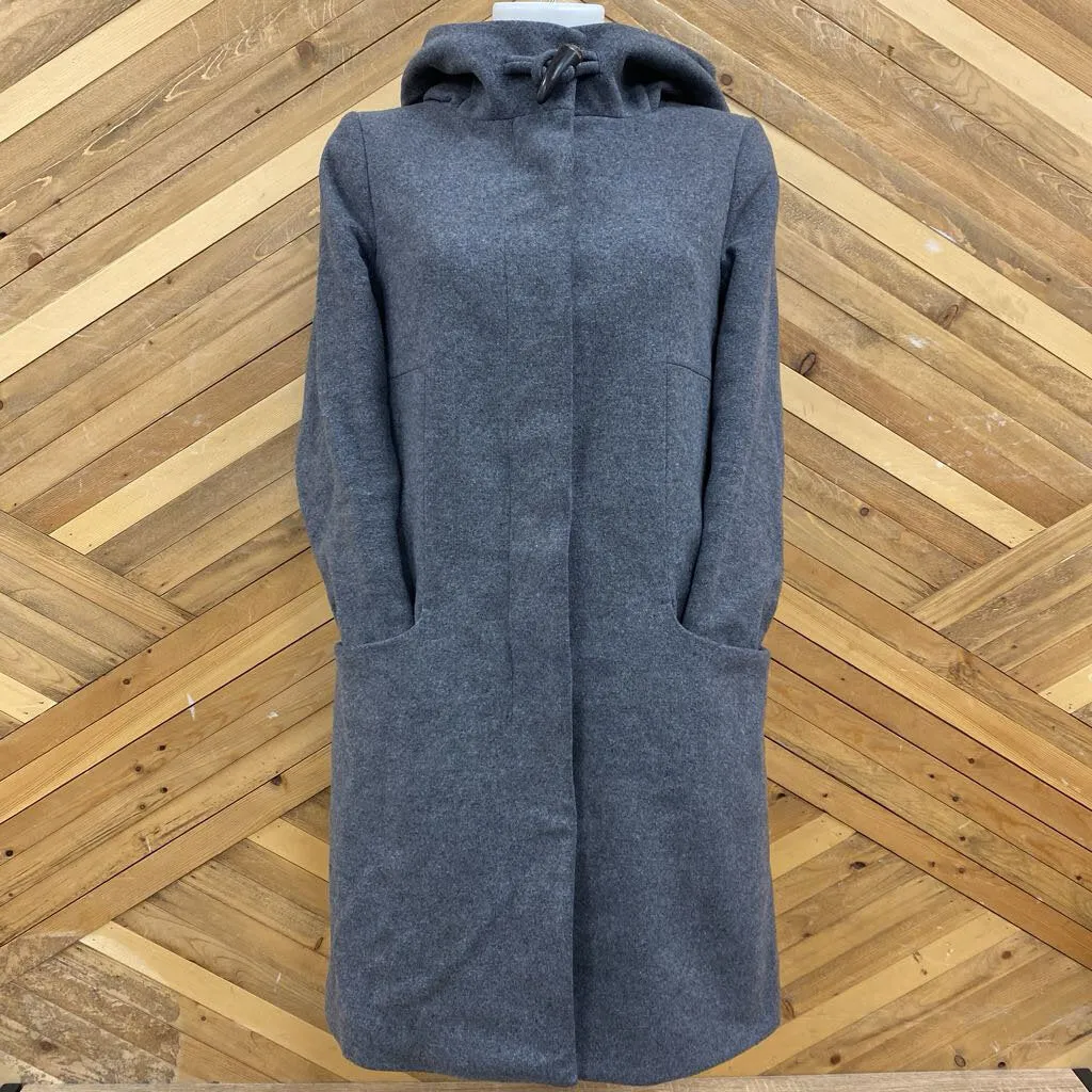 Babaton - Women's Long Wool/Cashmere Blend Coat - MSRP $450: Grey-women-SM