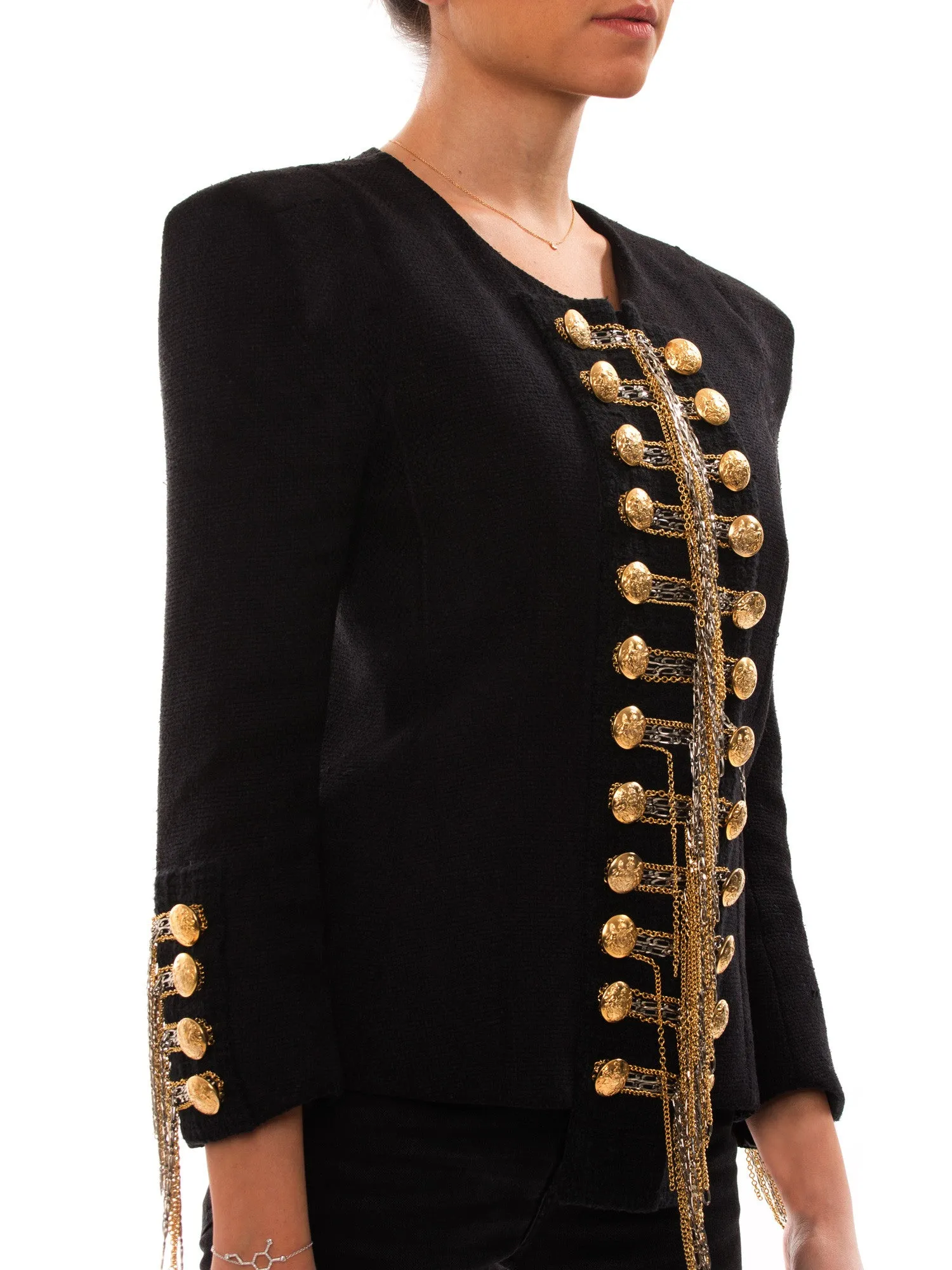 Balmain Black Embroidered Jacket