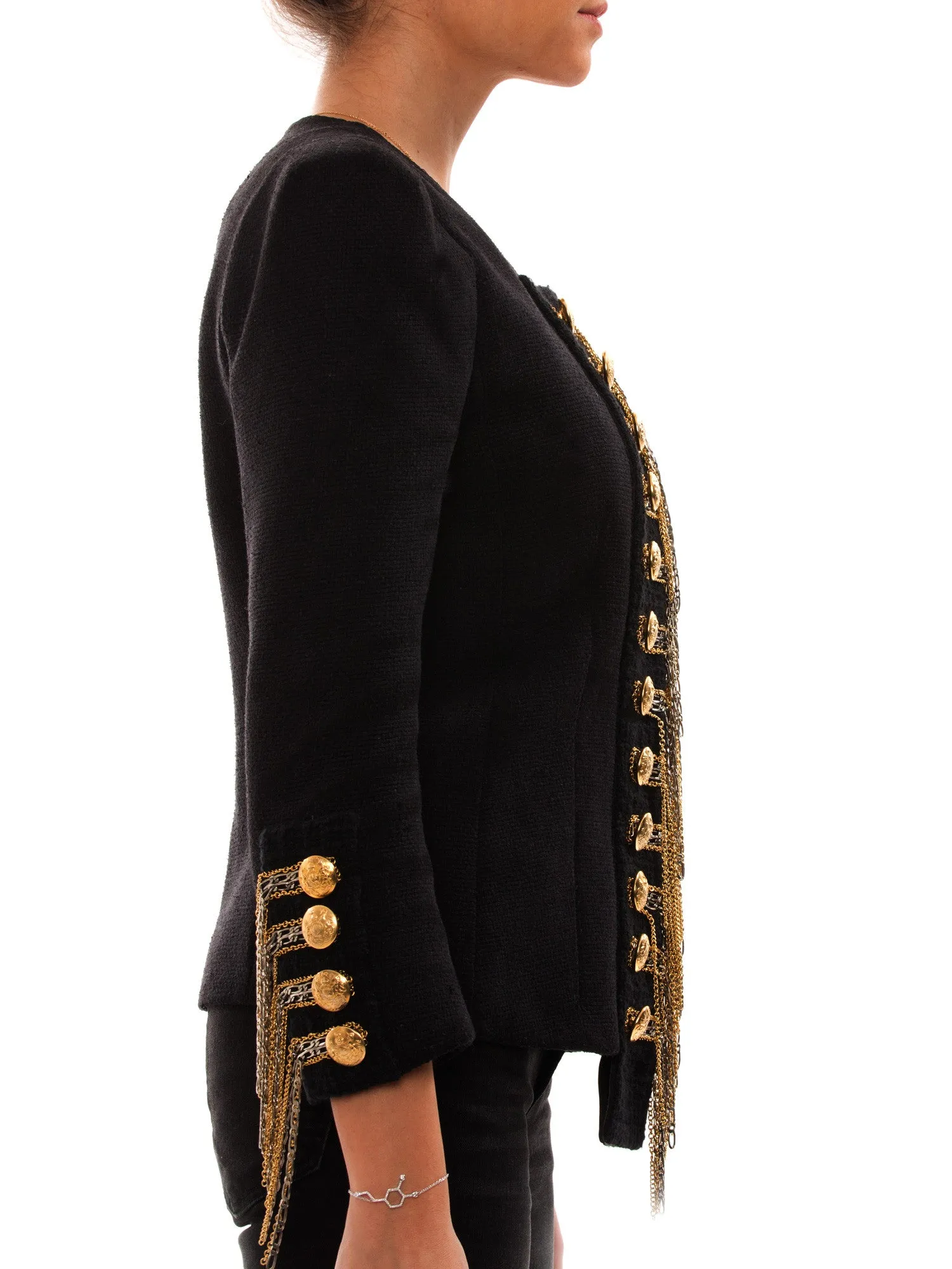 Balmain Black Embroidered Jacket