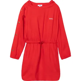 Boss J12201 Kids Ls Dress Red