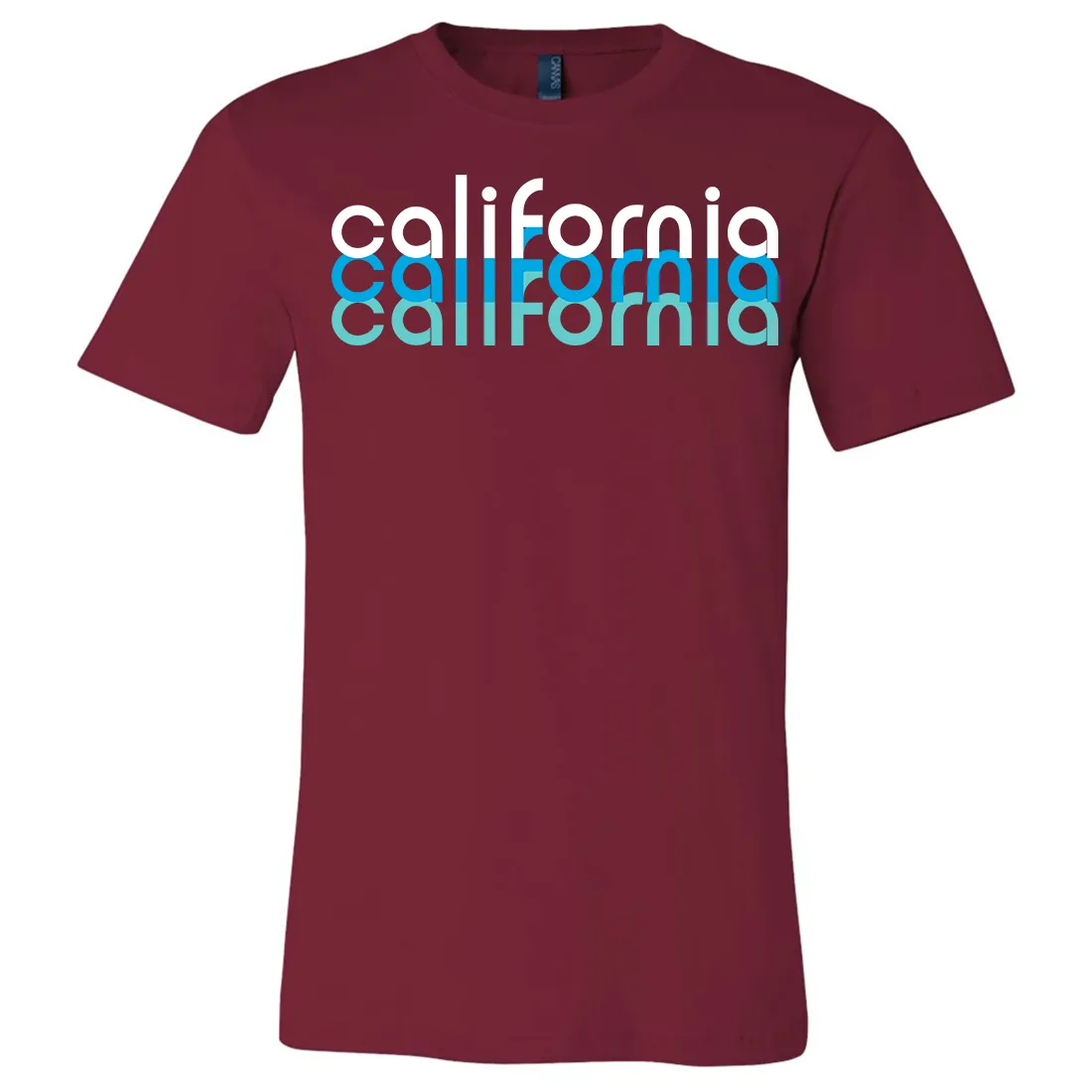 California Cool Stacked Asst Colors Mens Lightweight Fitted T-Shirt/tee