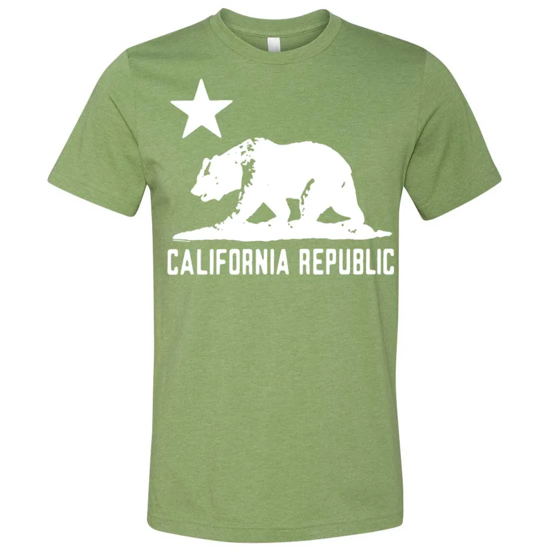 California Flag Oversize White Silhouette Asst Colors Mens Fitted T-Shirt/tee