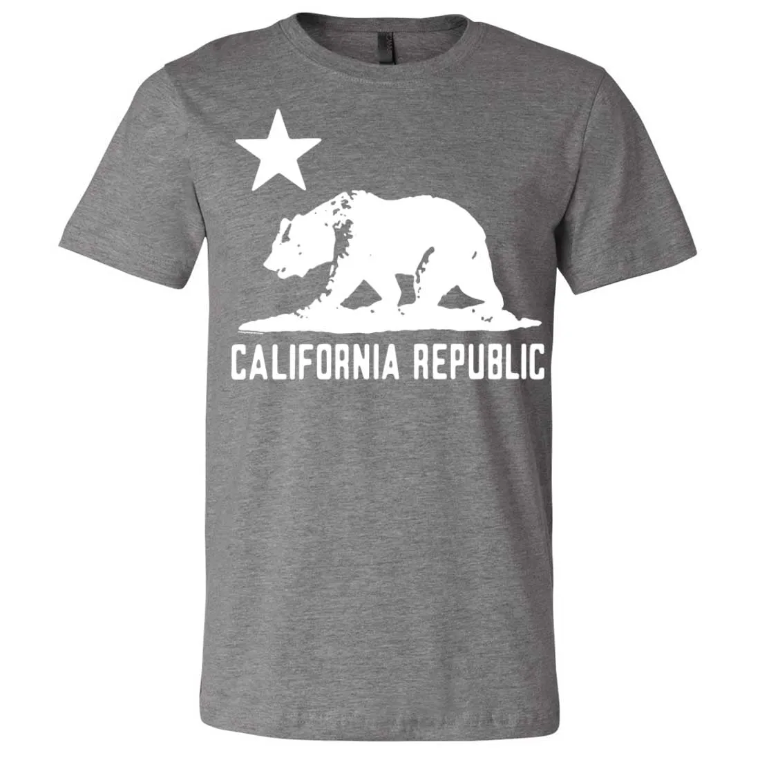 California Flag Oversize White Silhouette Asst Colors Mens Fitted T-Shirt/tee