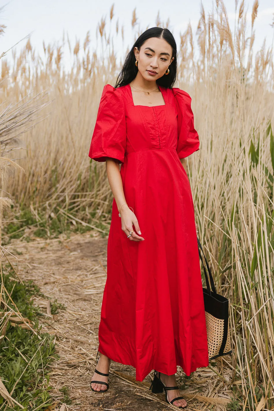 Cassia Corset Dress in Red