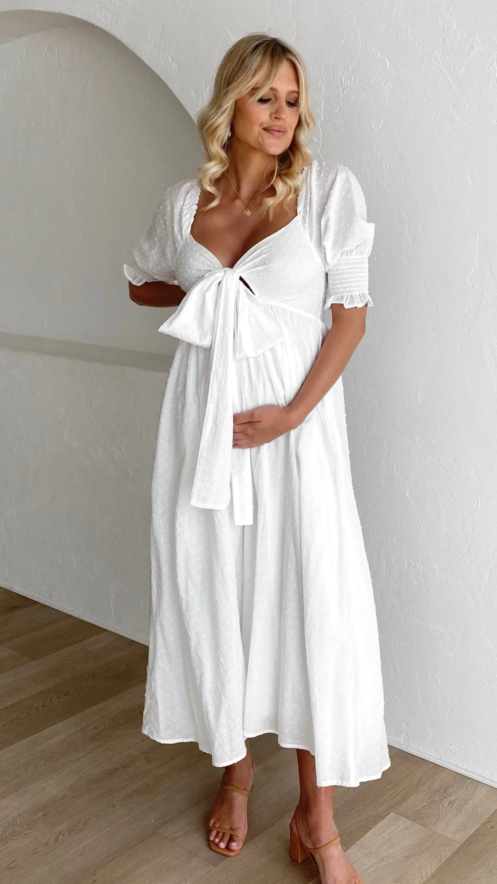 Cierra Midi Dress - White