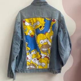 Denim Jacket made with Reworked Duvet Cover.