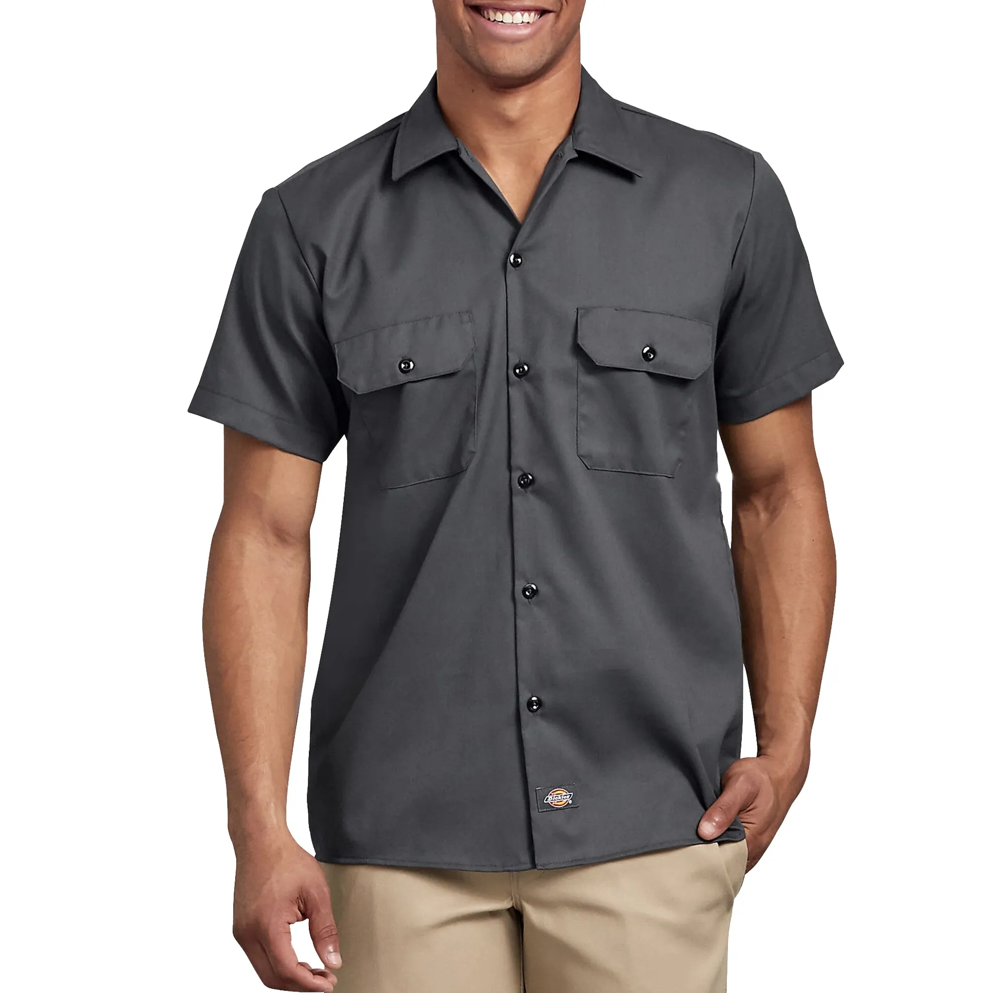 Dickies Men's WS673 Slim Fit Short Sleeve Flex Twill Work Shirts