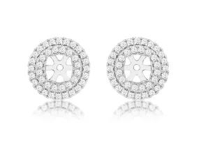 Double Diamond Halo Earring Jackets