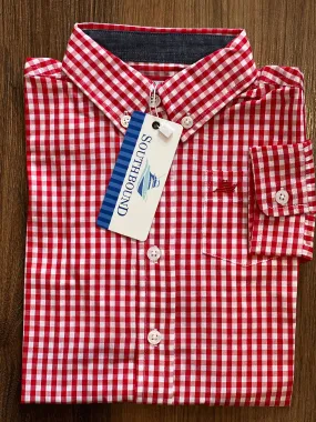 Dress Shirt, Red/White