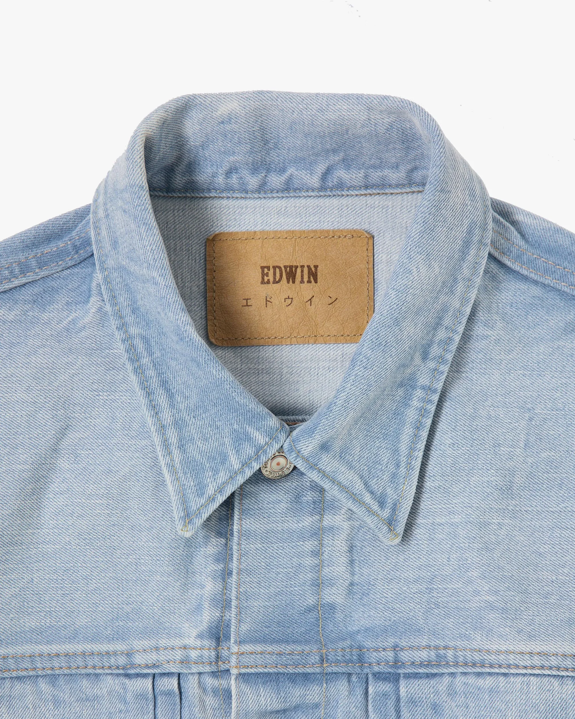 Edwin Made In Japan Denim Jacket - 13.5oz Nihon Menpu Pure Indigo Rainbow Selvage Denim / Light Used