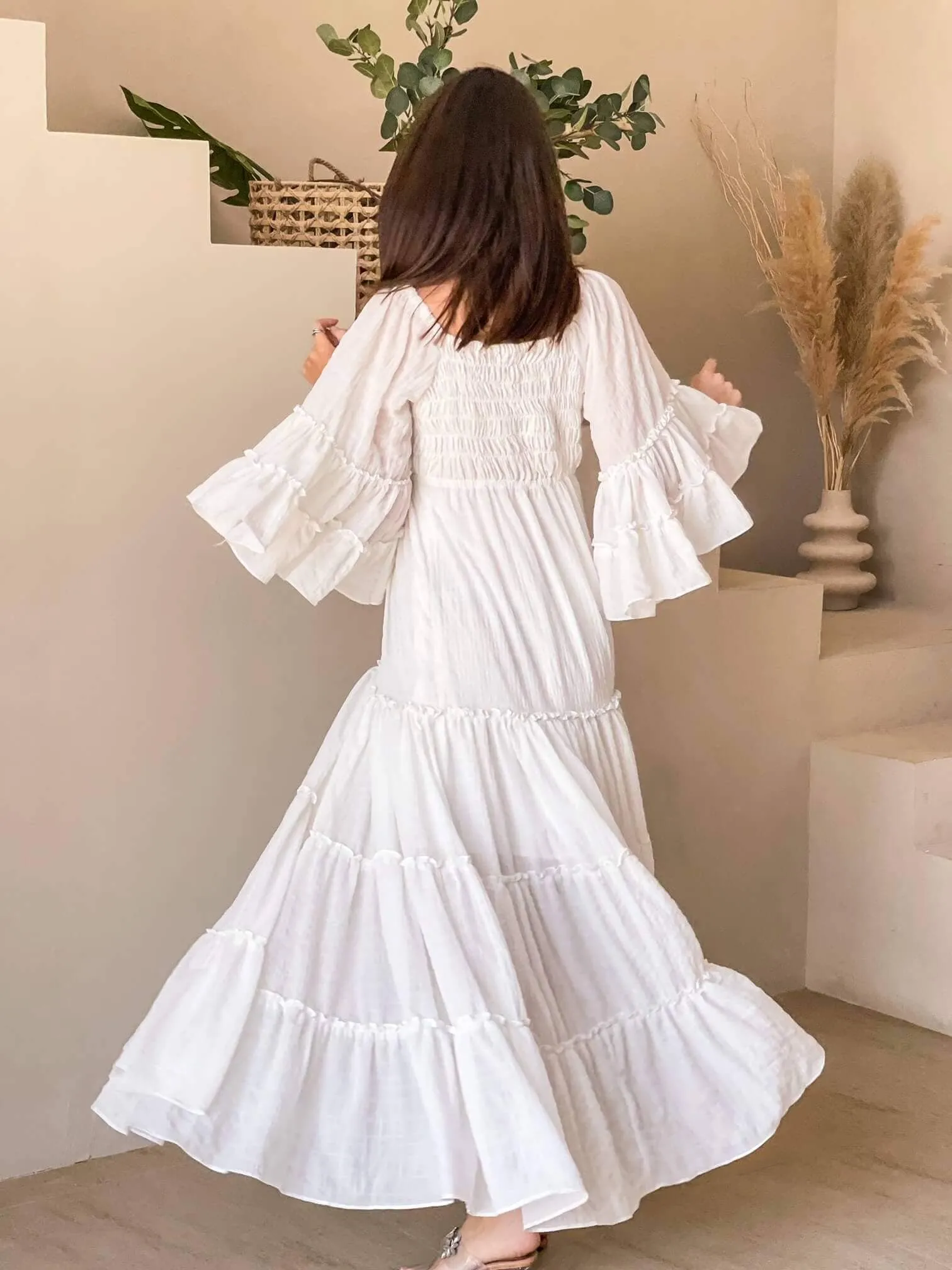 Ellora - White Maxi Dress