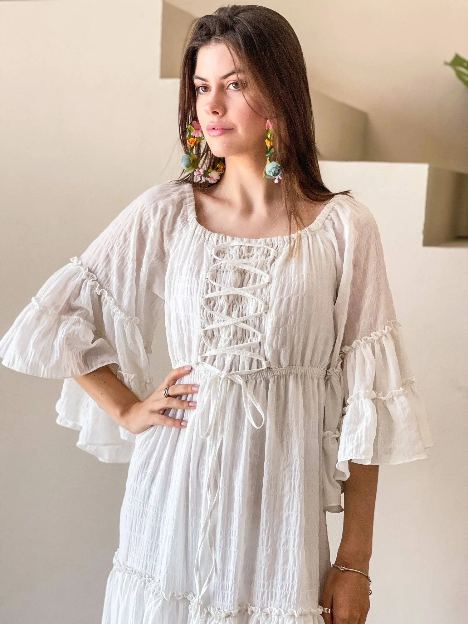 Ellora - White Maxi Dress