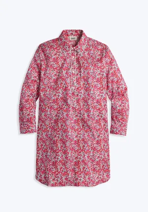 Elsa Night Shirt in Liberty Wiltshire Berries Red