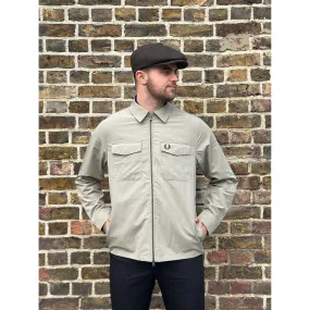 Fred Perry - M5684 Textured Zip Through Warm Grey - Overshirt