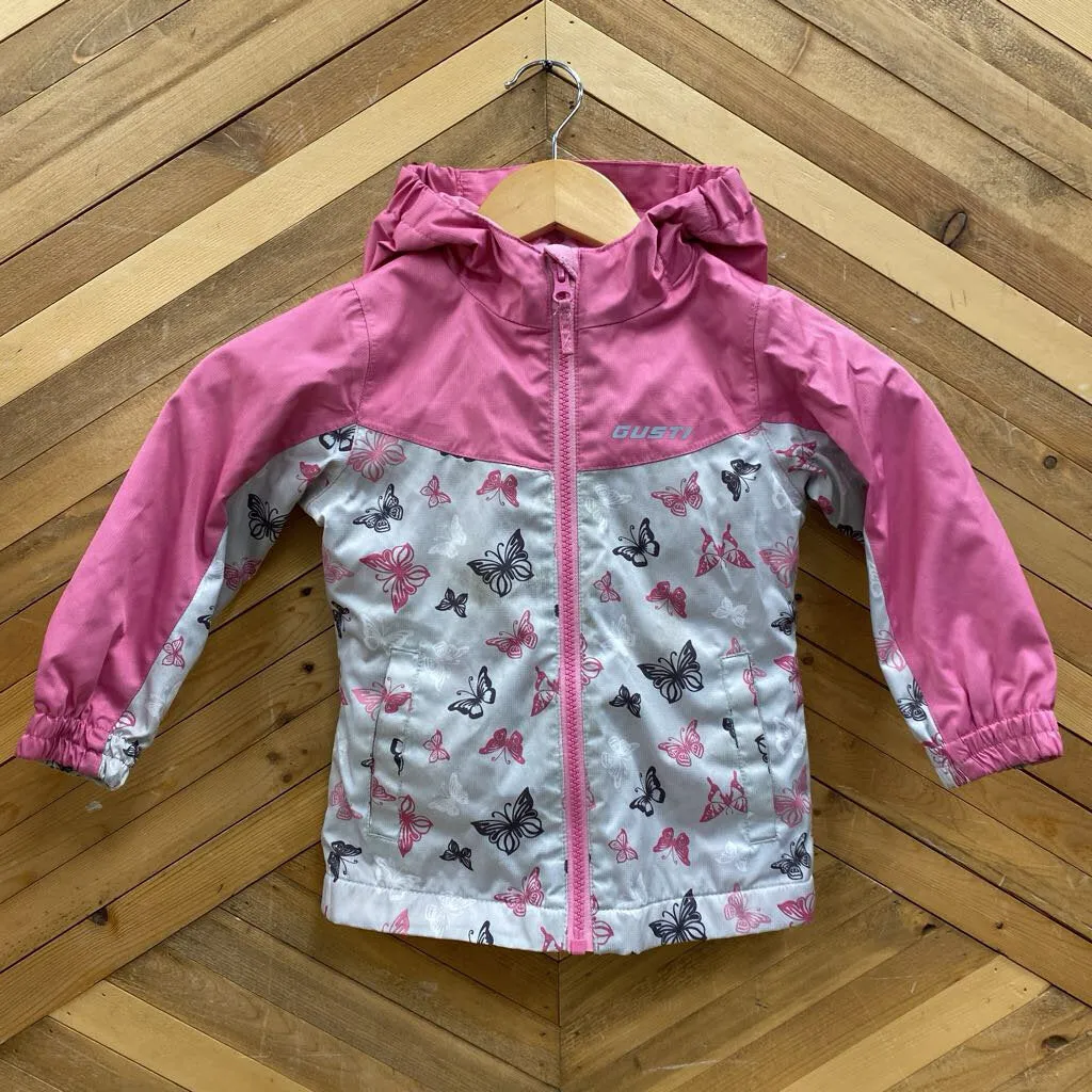 Gusti - Kid's Fleece-Lined Shell Jacket - MSRP $65: Grey/Pink-children-3T