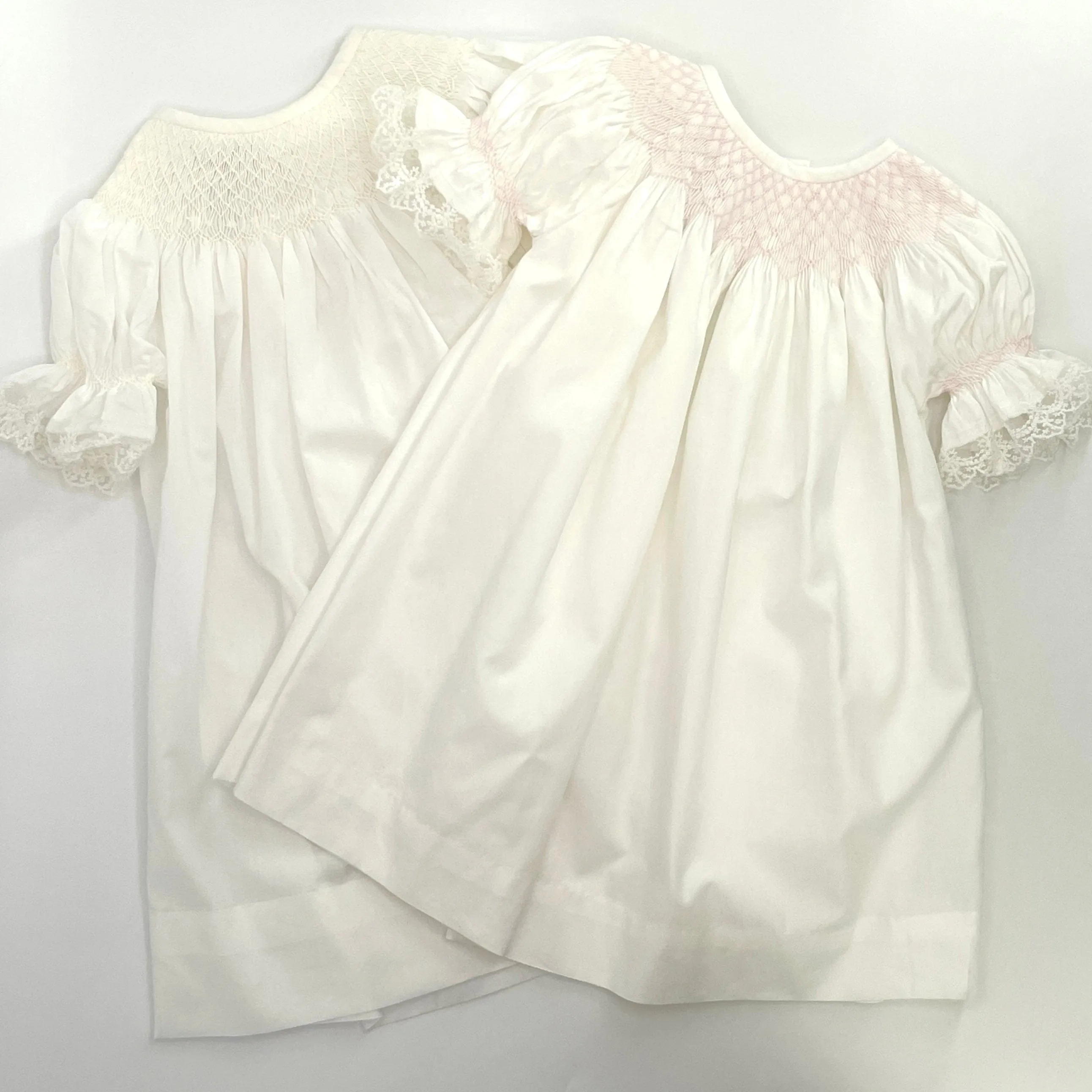 Heirloom Ivory & Pink Smocked dress