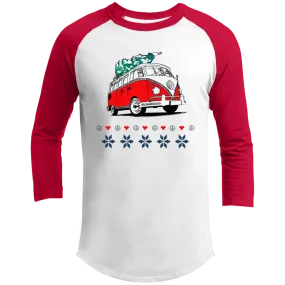 Hippie Van 3/4 Raglan Sleeve Holiday Shirt