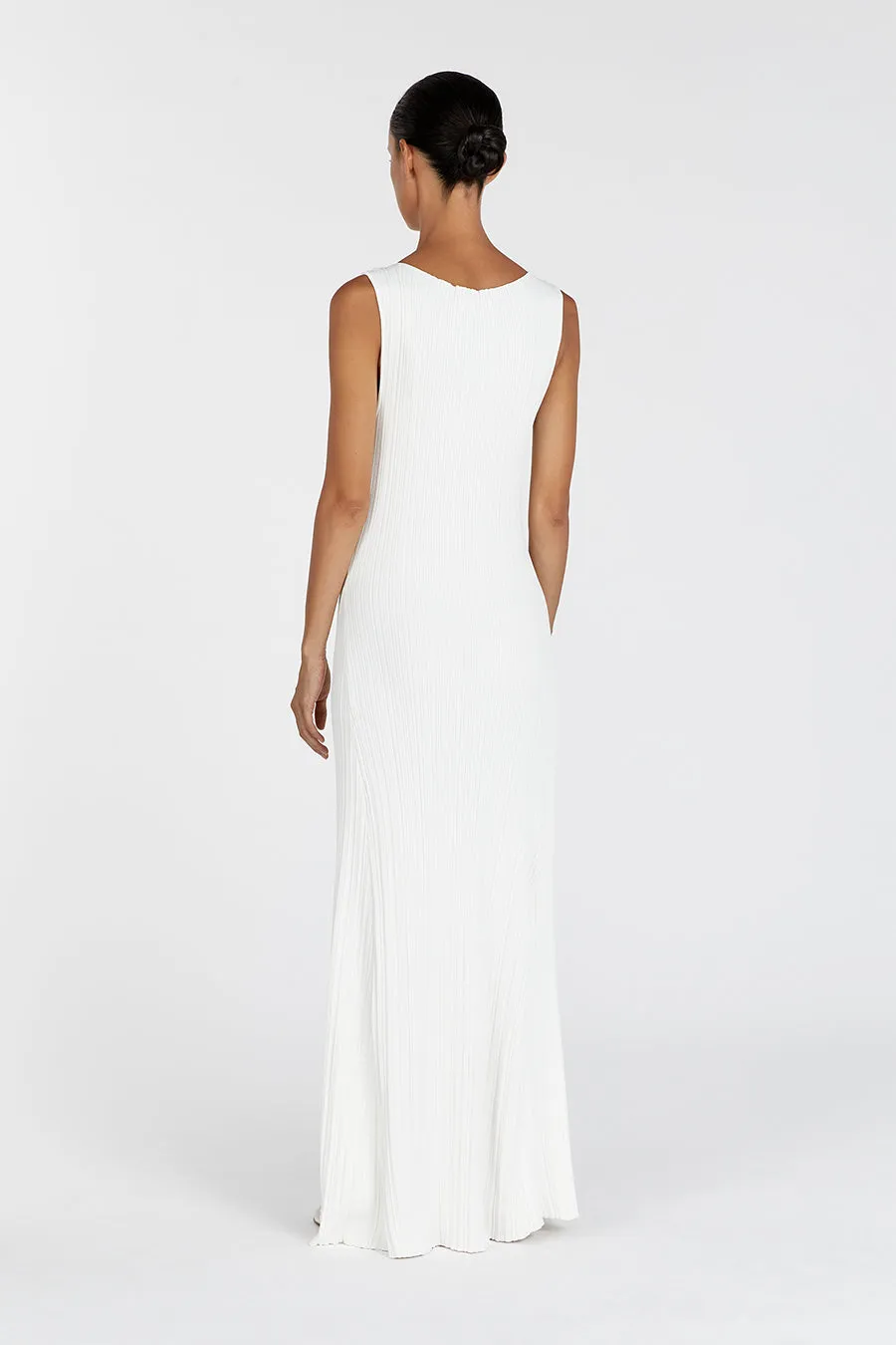 IVY OFF WHITE SLEEVELESS MIDI DRESS