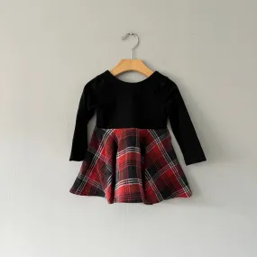 Little Pear Boutique / Black x red twirl dress / 2T