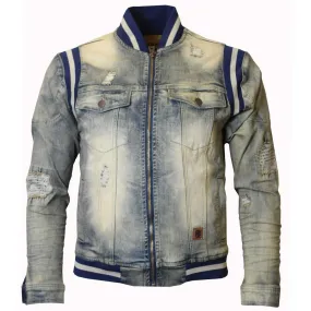 M1094 Drip Squad Varsity Denim Jacket - Dirt Wash