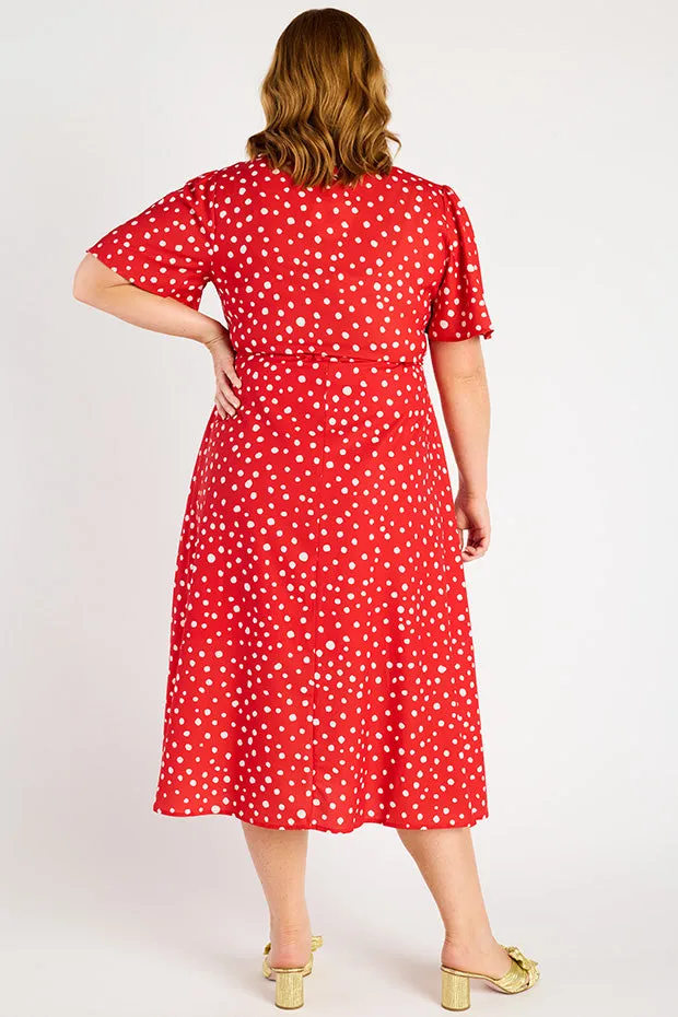 Marley Red Spot Dress