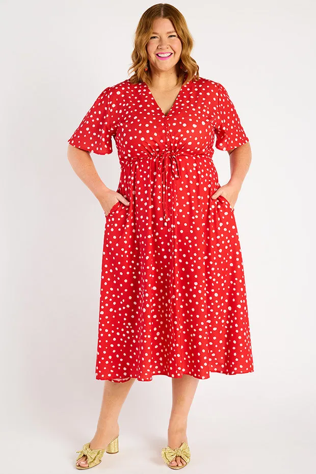 Marley Red Spot Dress