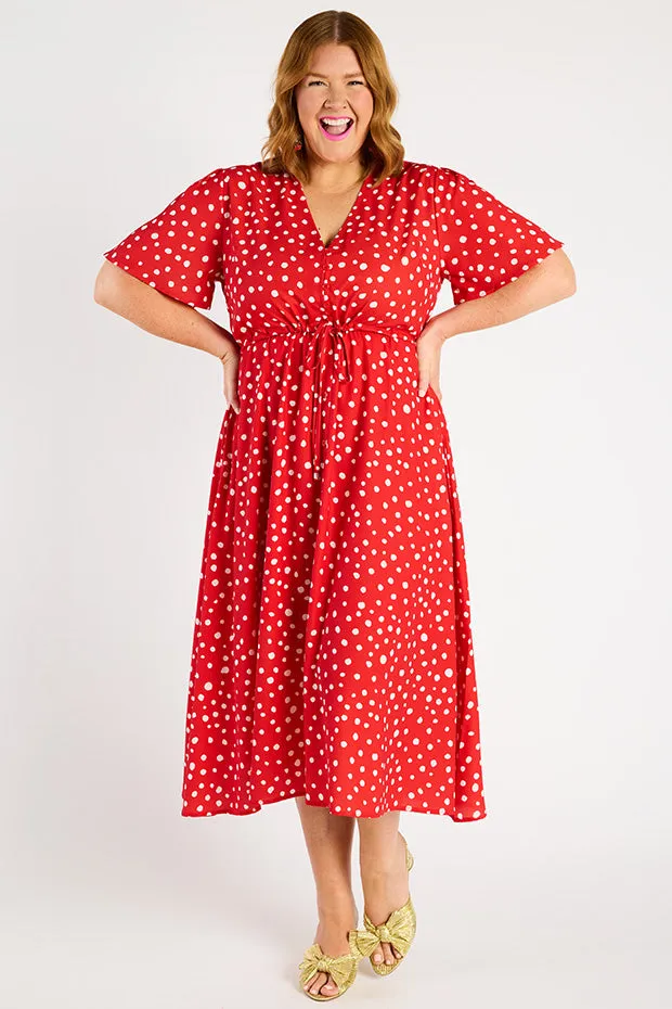 Marley Red Spot Dress