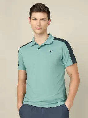 Men Colorblock Relax Fit Polo T-shirt with TECHNO COOL 