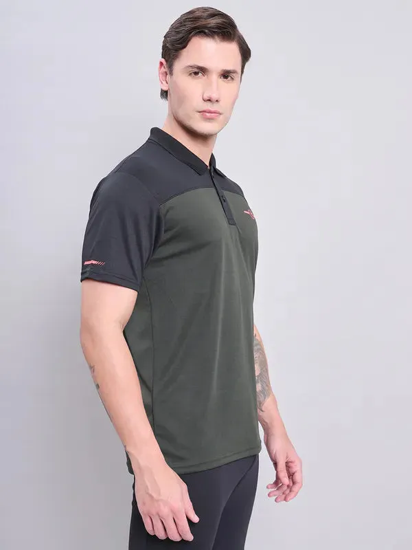 Men Colorblock Relax Fit Polo T-shirt with TECHNO COOL 