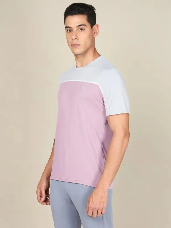 Men Colorblock Slim Fit Crew Neck T-shirt with TECHNO COOL 