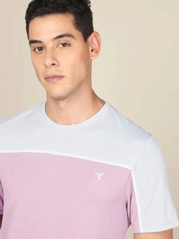 Men Colorblock Slim Fit Crew Neck T-shirt with TECHNO COOL 