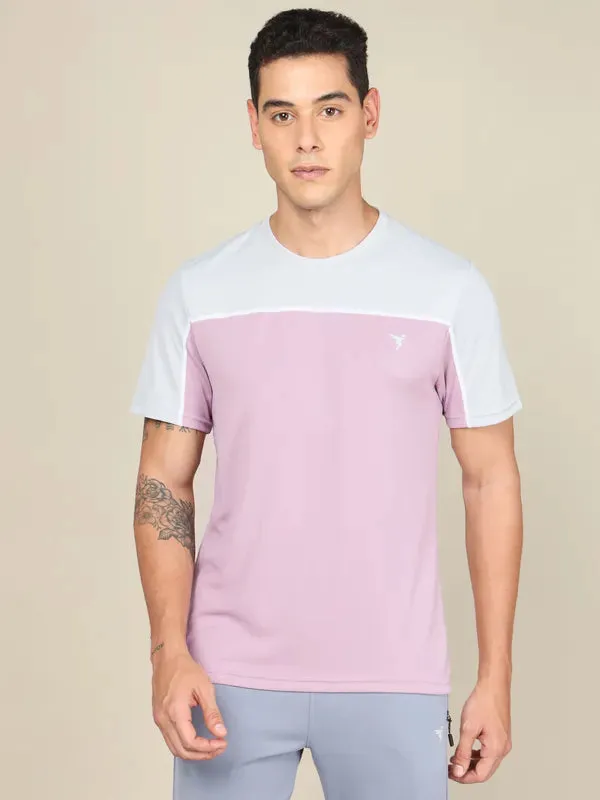 Men Colorblock Slim Fit Crew Neck T-shirt with TECHNO COOL 