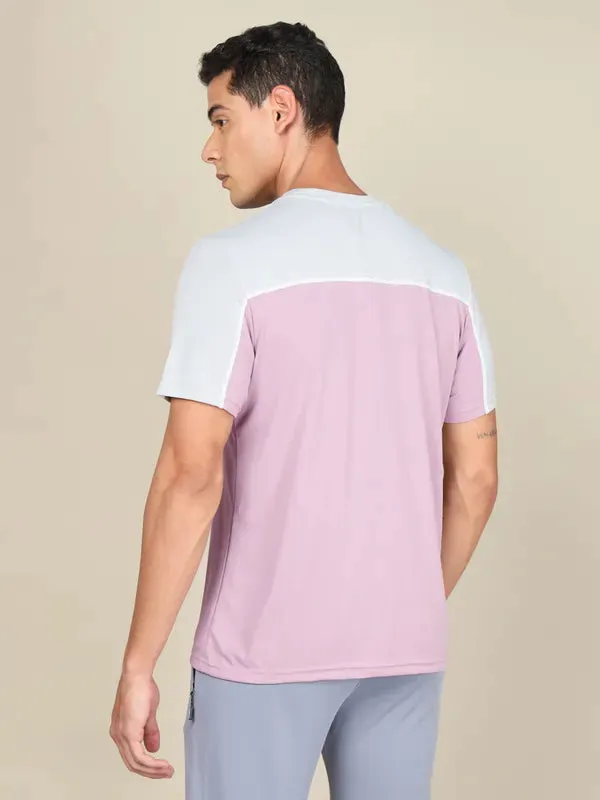 Men Colorblock Slim Fit Crew Neck T-shirt with TECHNO COOL 