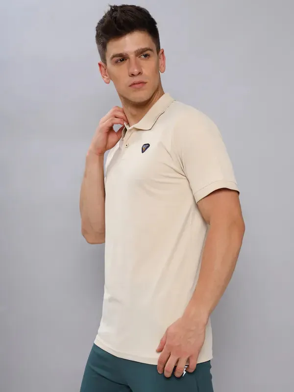 Men Colorblock Slim Fit Polo T-shirt with ELASTO PLUS