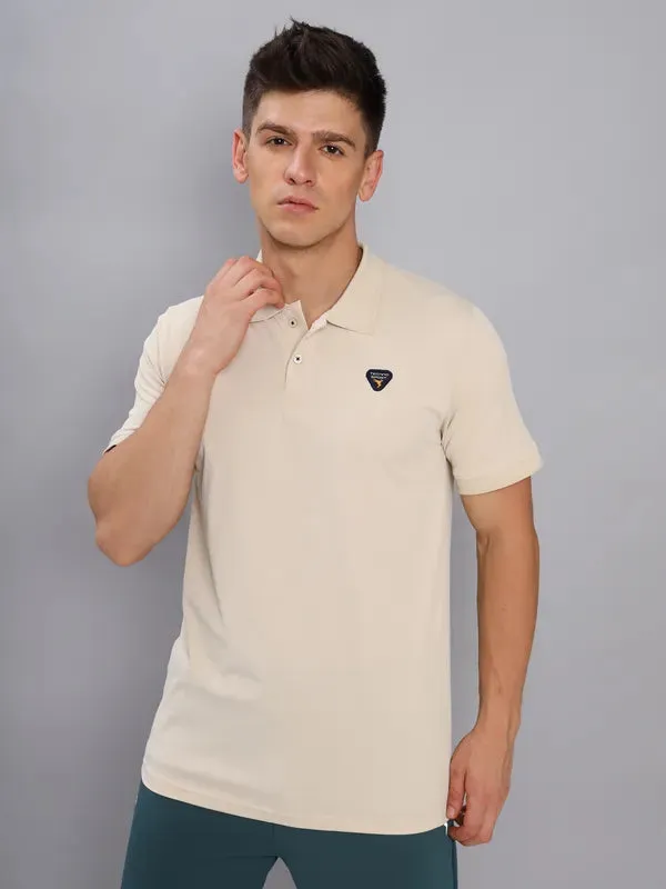 Men Colorblock Slim Fit Polo T-shirt with ELASTO PLUS