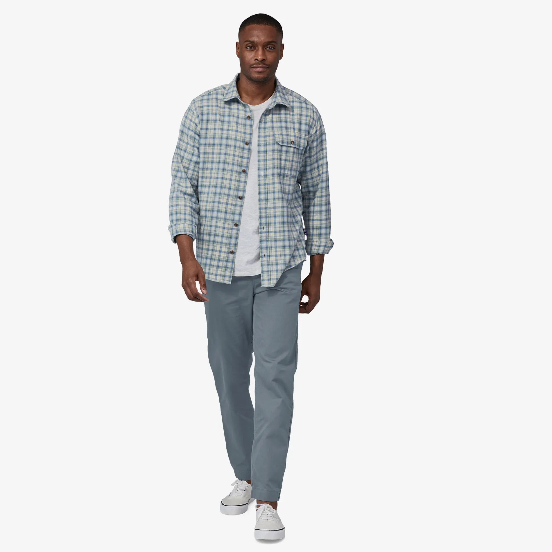 Men's Long-Sleeved Cotton in Conversion Lightweight Fjord Flannel Shirt