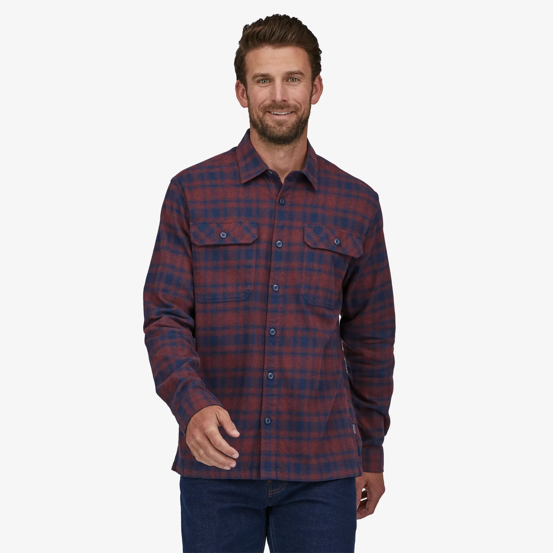 Men's Long-Sleeved Organic Cotton Midweight Fjord Flannel Shirt