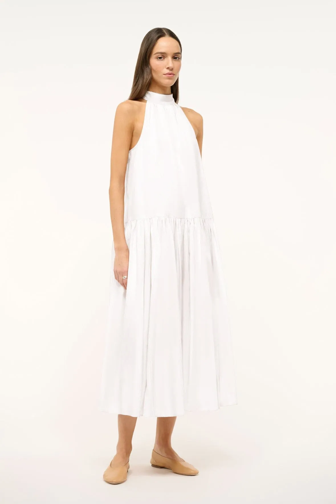 MIDI MARLOWE DRESS | WHITE