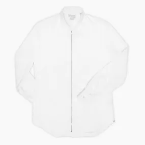 Milo long sleeved shirt with front zip in brushed metal