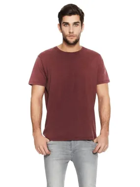 Organic Jersey T-Shirt Stone Washed Burgundy by Earth Positive